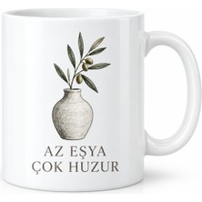Bezos Az Eşya Çok Huzur Tasarımlı Porselen Kupa - Model 297 Mgc