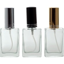 D&B Parfüm Şişesi 30 ml (3 Adet)Kapak Metal Valf Içbükey Boş Şişe