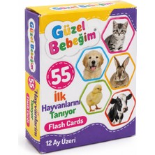 Bakgelal Güzel Bebeğim 55 Parça Ilk Hayvanlarımı Tanıyorum Hafıza Kartları - 12 Ay+ Eğitici Bebek Kartları Seti