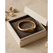 B&t Gold Renk Modern Tasarım Trend Kadın Bilekliği