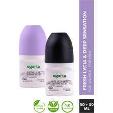 Agarta Kadın Fresh Lycia Roll-on + Erkek Deep Sensation Roll-on 2x50 ml