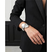 B&t Gümüş Renk x Model Modern Tasarım Trend Manşet Bilekliği