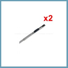 Bezos Metal Dar Maket Bıçağı Ince Falçata 9mm 2 Adet MBT06