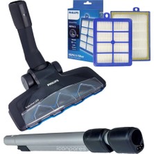 Süppürge Philips Ile Uyumlu Fc 9934 Marathon Ultimate Süpürge Triactive LED Başlık, Boru ve Hepa Filtre Seti