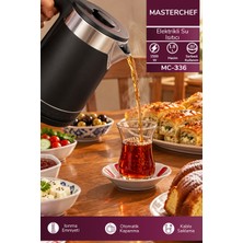 Masterchef MC-336 Elektrikli Su Isıtıcı L 1500W 1.8l Paslanmaz Çelik & Otomatik Kapanma & 360 Kablosuz Kullanım