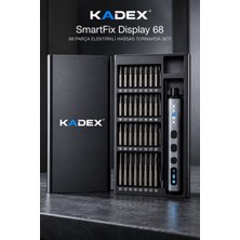 Kadex Elektrikli Hassas Tornavida Seti Șarjlı 68 Parça Elektronik Telefon Laptop Tamir Kiti Dijital Ekranlı