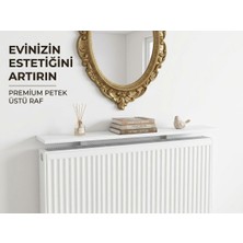 Ender Ahşap Premium Sunta Petek Üstü Raf - Kalorifer Üstü Dekoratif Konsol Rafı 60-80-100-120 cm
