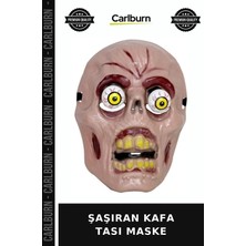 Carlburn Delux Serisi Şaşıran Kafa Tası Maske Sahne Aksesuarı Arkadaşa Hediye Cadılar Bayramı