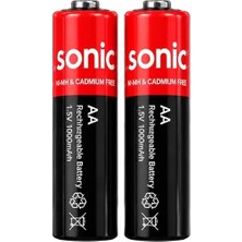 Omrs Store Asonic PL1400 1.5V 1400 MAH-2600 Mvh Type-C Şarjlı 2'li Aa Pil