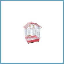 Bezos Çift Kapılı Kuş Kafesi Pembe 34,5X28X46 cm MBT06