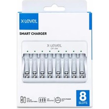 Omrs Store X-Level CH1-202A Nı-Mh Aa-Aaa 8'li Pil Şarj Cihazı