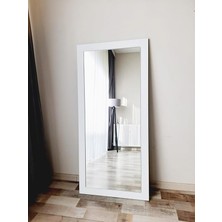 Tr Dfn Wood Mdf Dikdörtgen Beyaz Duvar Salon Boy Aynası 110X50 cm