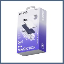 Bezos iPhone 16 Pro Uyumlu Bilvis 5in1 5d Magic Hayalet Cam Ekran Koruyucu - Siyah BZS10