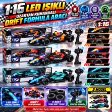 L2501-1 1 16 LED Işıklı 4 Adet Yedek Drift Tekerli 3 Model Karış Formula Aracı(Belirtilen, Te