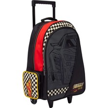 Smiggle Pit Stop Arabası Şeklinde Okul Sırt Çantası, Işıklı Tekerlekli