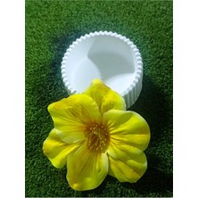 Elarque El Yapımı Taş Tozu Kase ve Sarı Hibiskus Çiçek Toka Seti
