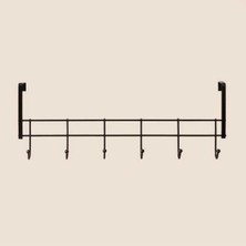 Elarque 6'lı Kapı Arkası Askı - Siyah - 18X49 cm
