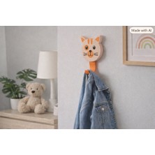 Elarque Kedi Figürlü Çocuk Odası Duvar Askısı
