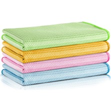 Die Grup Mikrofiber Süper Sihirli Bez, Kurulama Bezi, Iz Bırakmayan Bez, Mutfak, Banyo | 40X40CM | Cam ve Ayna Bezi | X4 Adet