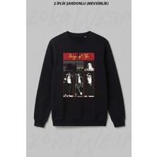 Zoka Wear Pop Un Krali Michael Jackson Ozel V2 Ön Baskılı Bisiklet Yaka Sweatshirt