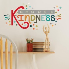 Die Grup RMK5329GM Rainbow Choose Kindness Giant Peel And Stick Duvar Çıkartmaları, Kırmızı, Turuncu, Camgöbeği