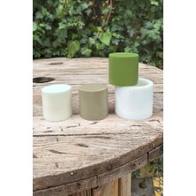 Die Grup Silindir Şeklinde Silikon Mum Kalıbı 6X6X10 cm Yeşil