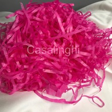 Die Grup Fuşya Kırpık Pelür Kağıt Kırpıntısı Dark Pink Hediye Kutusu Dolgu Malzemesi Ambalaj Kağıdı Süsleme - 50 Gram