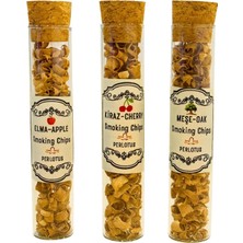 Die Grup Perlotus Meşe Elma Kiraz Ağacı Viski Tütsüleme Talaşı 5 gr x 3 Adet Camtüpte