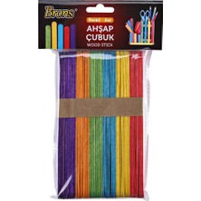 Die Grup Brons Renkli Dar Ahşap Çubuk 50'li Paket - BR-902