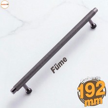 Odea Martin Füme Metal Kulp 192 mm Mobilya Çekmece Mutfak Dolabı Dolap Modern Kapak Kulpları Grip Desen