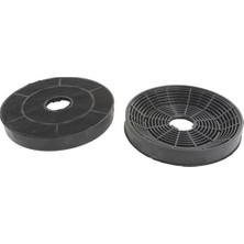 Die Grup Ehla Filtre Bosch Davlumbaz Çap 15,5 cm Karbon Filtre Seti - 2 Adet (Karbon)