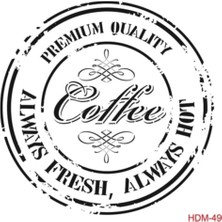 Die Grup Cadence Coffee Stencil (Şablon) 25X25 cm Beyaz Tek Ebat