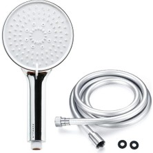 Nerolia Huge - Yüksek Basınçlı Duş Başlığı ve Hortumu Seti - 175 cm Pvc Banyo Hortumu