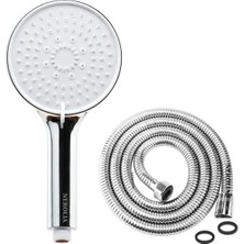 Nerolia Huge - Su Tasarruflu Banyo Duş Seti Takımı - 150 cm Spiral Banyo Hortumu