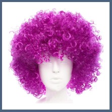 Bezos Koyu Mor Renk Violet Afro Bonus Saç Peruk BZS10