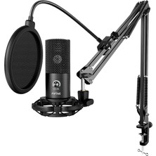 Die Grup Akış Mikrofonu Pc Kollu, USB Mikrofon Ps4 Ps5 Mac, Pop Filtre, Shock Mount, Oyun Podcast Stüdyosu Için