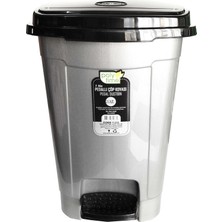 Die Grup Polytime Pedallı Basmalı Çöp Kutusu Kovası/çıkarılabilir Iç Kovalı/gri / 22 Litre / 42X30X30 cm