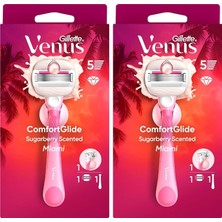 Die Grup Comfortglide Sugarberry Kokulu Miami Kadın 5 Bıçaklı Tıraş Makinesi 2li Paket