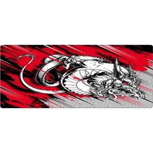 Die Grup Gaming Mouse Pad 70X30 Mouse Pad Xl Büyük Hyperbeast Oyuncu Mouse Altlığı Mousepad (Kırmızı Ejder, 70X30 cm 3mm Kalınlık)