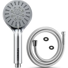 Nerolia Bathy - Yağmur Duş Başlığı ve Hortumu Seti - 200 cm Pvc Banyo Hortumu