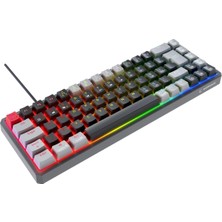 Die Grup Yoru Mını Siyah/gri Type-C Bağlantılı Outemu Red Swich Q Mekanik Gaming Oyuncu Klavye
