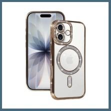 Bezos iPhone 17 Uyumlu Joke Simli Magneticsafe Kılıf - Gold Agc