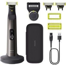 Die Grup Oneblade Pro 360 Otantik Elektrikli Sakal Düzeltici, Yüz ve Vücut Için Tıraş Makinesi, 3 x 360 Bıçak, 20 Uzunlukta Tarak, Vücut Kiti, Şarj Standı, Seyahat Kılıfı, QP6652/35