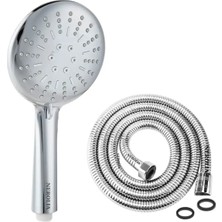 Nerolia Power - Su Tasarruflu Banyo Duş Seti Takımı - 150 cm Spiral Banyo Hortumu
