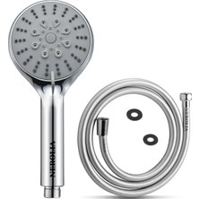 Nerolia Bathy - Su Tasarruflu Duş Başlığı ve Hortumu Seti - 150 cm Pvc Banyo Hortumu