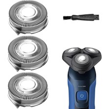 Die Grup SH50/52 Philips Serisi 5000 Elektrikli Tıraş Makineleri ile Uyumlu Yedek Başlıklar, SH50 Çok Hassas Bıçaklar Norelco Serisi 5000 Jiletlerle Uyumlu Yükseltme Kafaları, Fırçalı 3 Paket