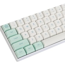 Die Grup Xda Pbt Anahtar Kapağı, 133 Tuşlu Boya Süblimasyon Buzulu Beyaz Custome Anahtar Kapağı Seti Kiraz/gatron Mx Anahtarları Için Yüzde 60/68/61 Oyun Mekanik Klavye (Glacier Beyaz)