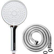 Nerolia Bathy - Turbo Basınçlı Banyo Duş Seti Takımı - 175 cm Spiral Banyo Hortumu