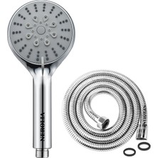 Nerolia Bathy - Su Tasarruflu Banyo Duş Seti Takımı - 150 cm Spiral Banyo Hortumu