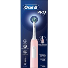 Die Grup Pro Series 1 Pembe Elektrikli Diş Fırçası, 1 Diş Fırçası Başlığı, Braun Tasarımı